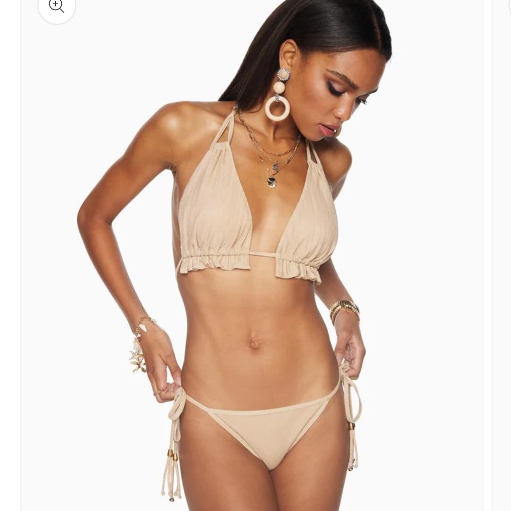 Ramy Brook Lesia sparkle knit bikini set NWT
